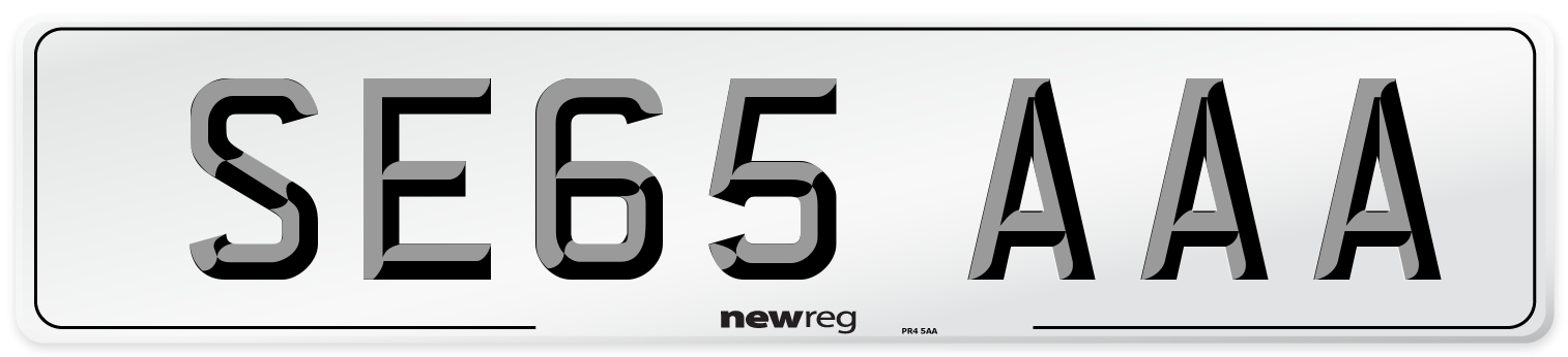 SE65 AAA Number Plate from New Reg